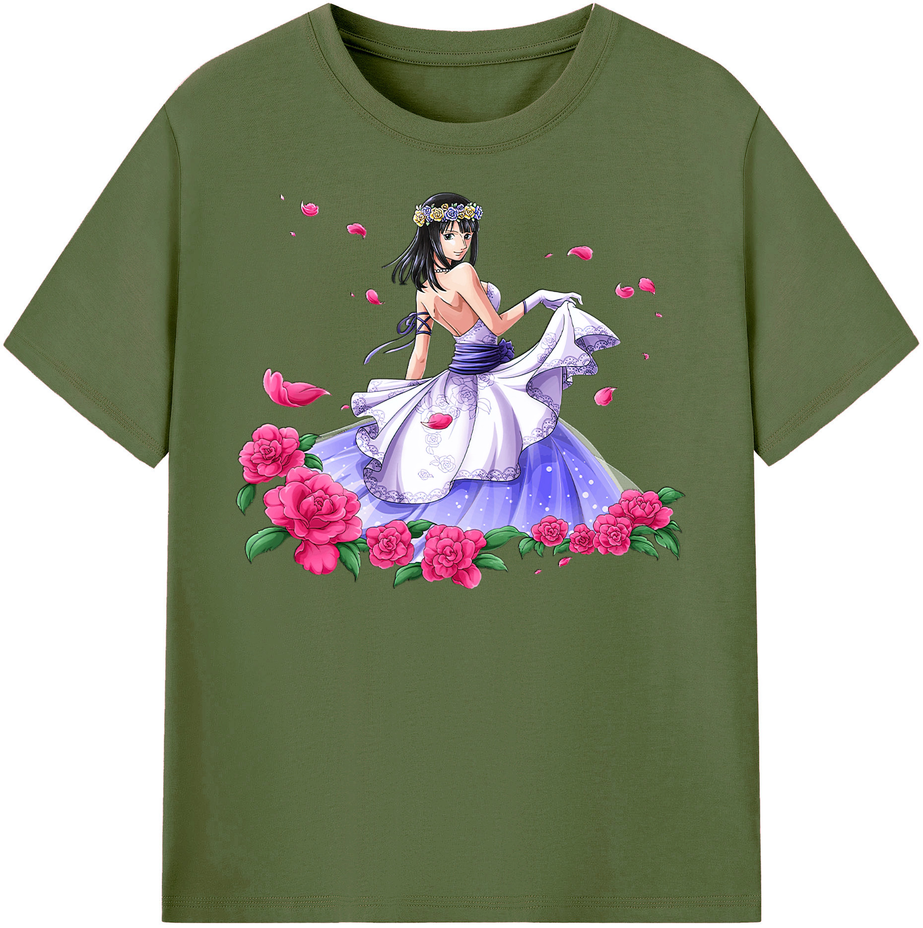 ワンピース ニコ・ロビン ONE PIECE Nico Robin 綿100％半袖Tシャツ（フロントプリント）